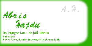 abris hajdu business card