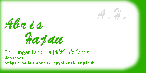 abris hajdu business card